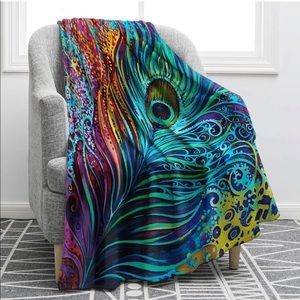Peacock Throw Blanket
